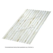 Профнастил стеновой МП-10x1100 ECOSTEEL текстурированный 0.5 Беленый Дуб